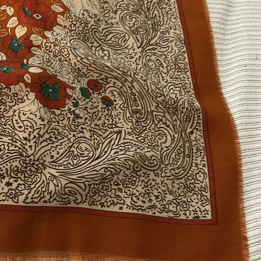 Floral Patterned Scarf-Rayon - Picture 2 of 10